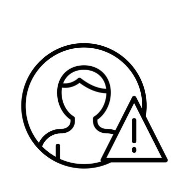 uyarı hesabı ince çizgi vektör simgesi