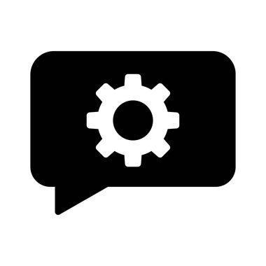 kabarcık ayarı glyph düz vektör simgesi