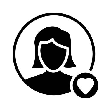 favori hesap glyph düz vektör simgesi 