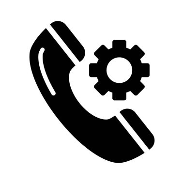 arama ayarı glyph düz vektör simgesi