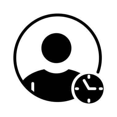 hesap son teslim tarihi glyph düz vektör simgesi