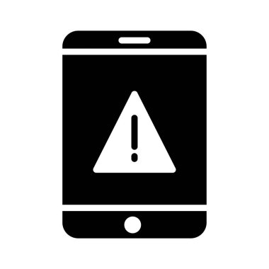 hata mobil glyph düz vektör simgesi