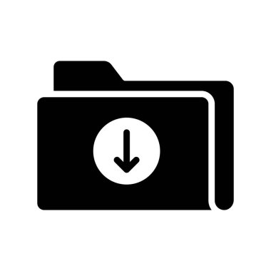 klasör glyph düz vektör simgesi indir