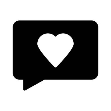 favori kabarcık glyph düz vektör simgesi