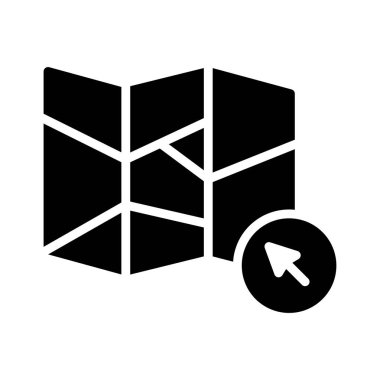 harita gph düz vektör simgesine tıklayın