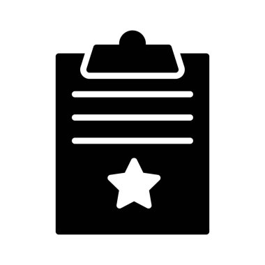 favori proje glyph düz vektör simgesi