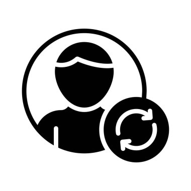 hesap glyph düz vektör simgesini yenileme