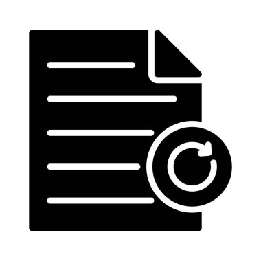 dosya glyph düz vektör simgesini yeniden yükleme