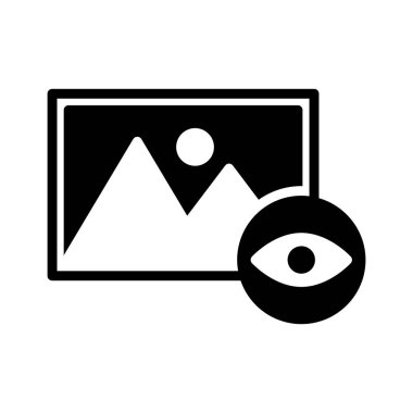 fotoğraf glyph düz vektör simgesigörüntüle