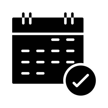 takvim glyph düz vektör simgesikontrol