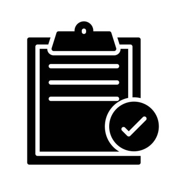 proje glyph düz vektör simgesini kontrol edin