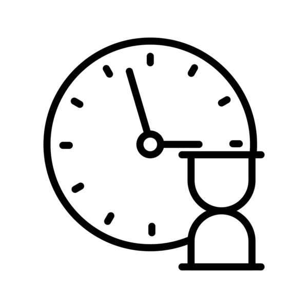 Deadline Dun Lijn Vector Pictogram — Stockvector