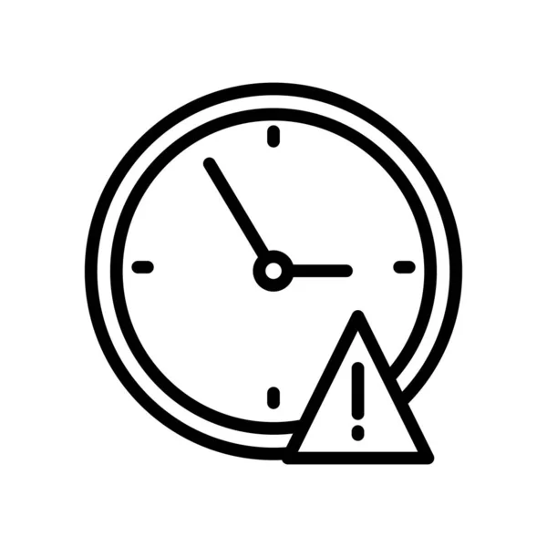 Error Reloj Delgada Línea Vector Icono — Archivo Imágenes Vectoriales