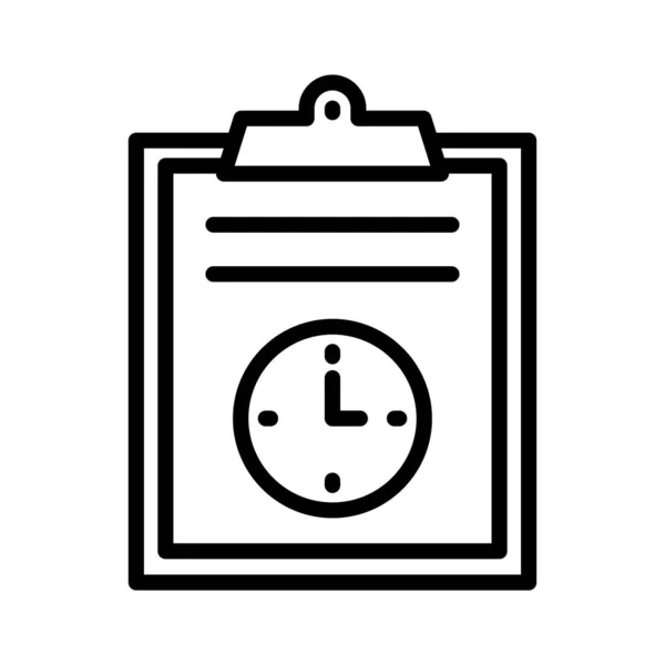 Projectdeadline Dun Lijn Vector Pictogram — Stockvector