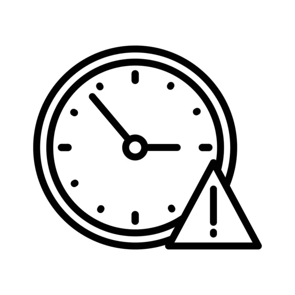 Error Reloj Delgada Línea Vector Icono — Archivo Imágenes Vectoriales