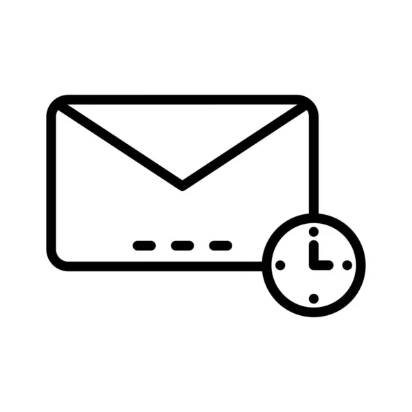 Wiadomość Email Termin Cienka Linia Wektor — Wektor stockowy