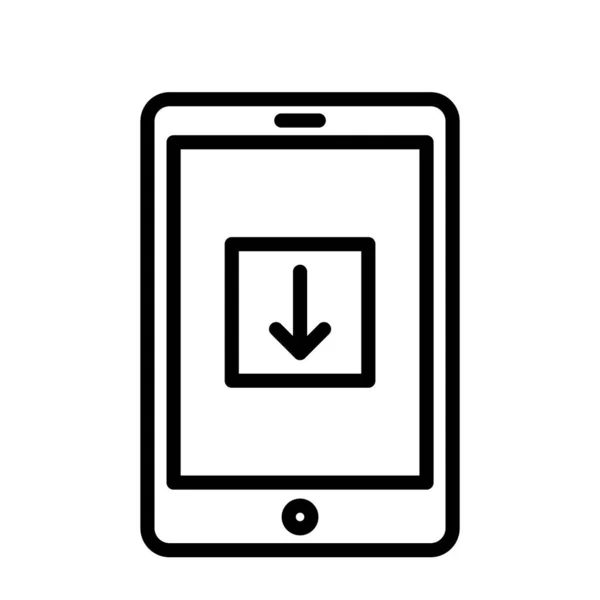 Télécharger Mobile Mince Icône Vectorielle Ligne — Image vectorielle