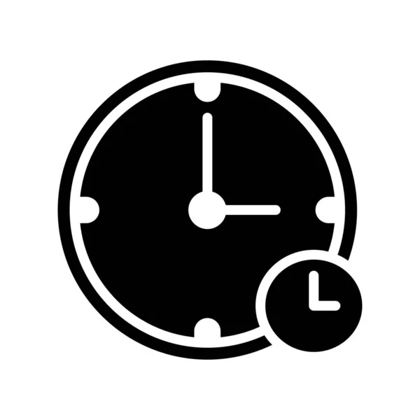 Deadline Glyph Flat Vector Icon — Stock Vector