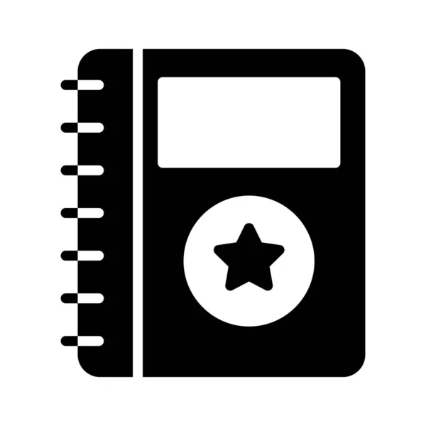 Ikona Ulubione Notebook Symbol Wektor — Wektor stockowy