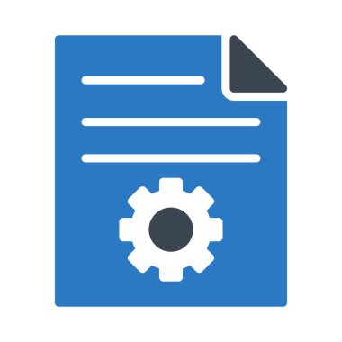 dosya ayarı glif renk vektör simgesi 