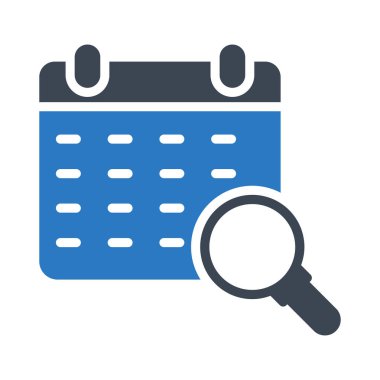 arama takvimi glyph renk vektör simgesi 