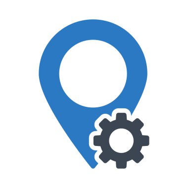 gps ayar glyph renk vektör simgesi 