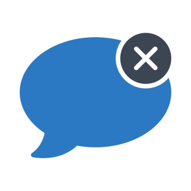 cancel bubble glyph color vector icon 