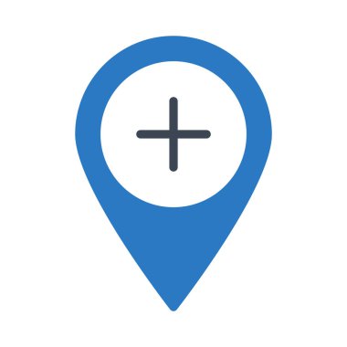 gps glyph renk vektör simgesi ekle 