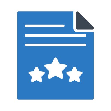 derecelendirme dosyası glyph renk vektör simgesi 