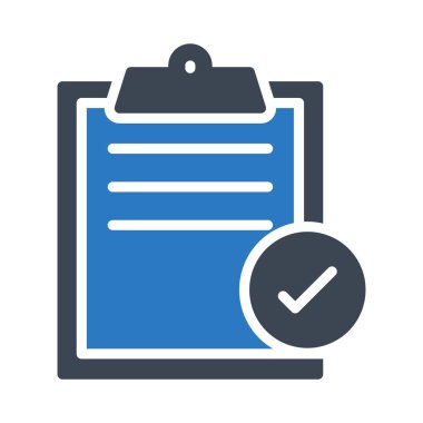 sözleşme glyph renk vektör simgesini kontrol edin 