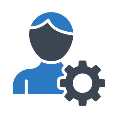 profil ayarı glif renk vektör simgesi 