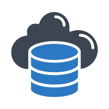 bulut sunucu glyph renk vektör simgesi 