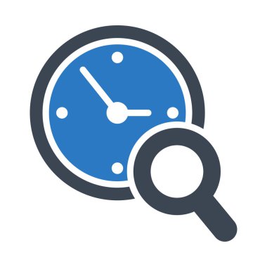 arama saati glyph renk vektör simgesi 