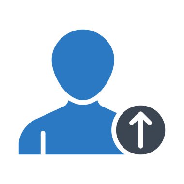 yükleme profili glyph renk vektör simgesi 