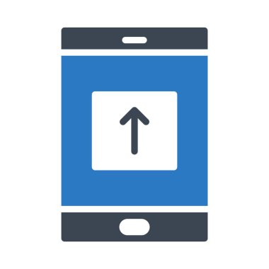 mobil glyph renk vektör simgesi ni yükleme 