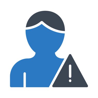 hata profili glyph renk vektör simgesi 