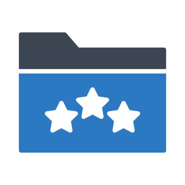 derecelendirme klasörü glyph renk vektör simgesi 