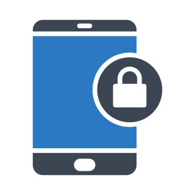 mobil kilit glyph renk vektör simgesi 