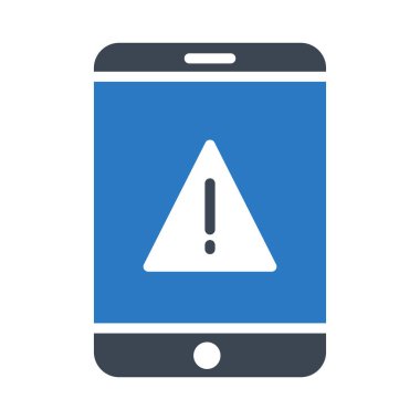 hata mobil glyph renk vektör simgesi 