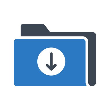 klasör glyph renk vektör simgesi indir 