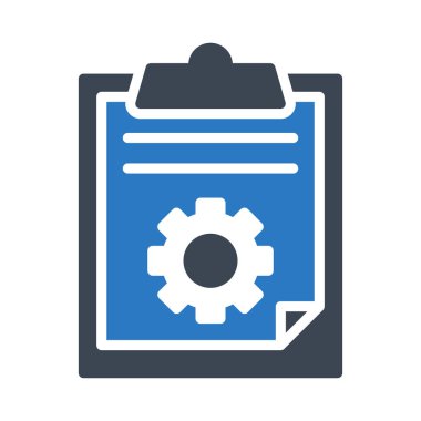 proje ayarı glyph renk vektör simgesi 