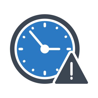 hata saati glyph renk vektör simgesi 