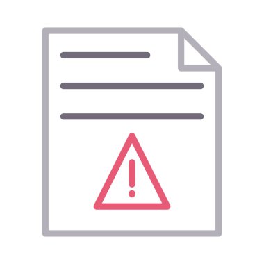 hata dosyası renk ince çizgi vektör simgesi 