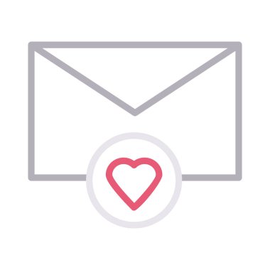 favori e-posta renk ince çizgi vektör simgesi 