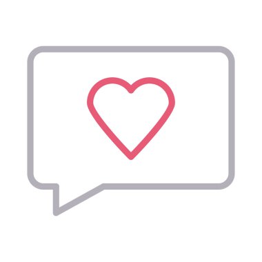 favori kabarcık renk ince çizgi vektör simgesi 