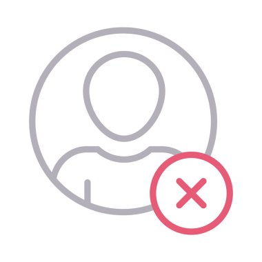 hesap rengi ince çizgi vektör simgesini silme 