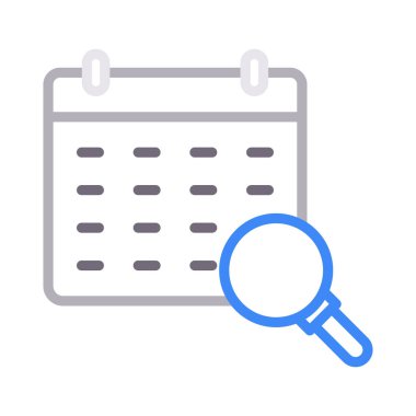 arama takvimi renk ince çizgi vektör simgesi 