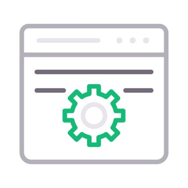 tarayıcı ayar renk ince çizgi vektör simgesi 