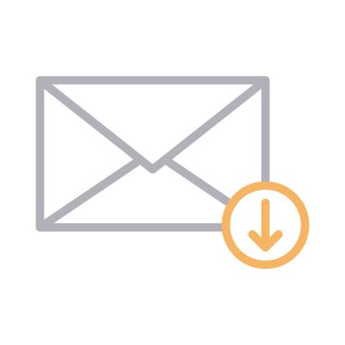 e-posta renk ince çizgi vektör simgesi indir 