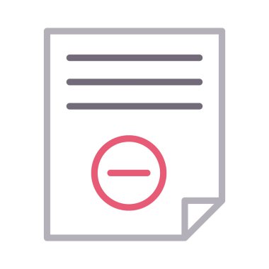 dosya rengi ince çizgi vektör simgesini kaldırma 